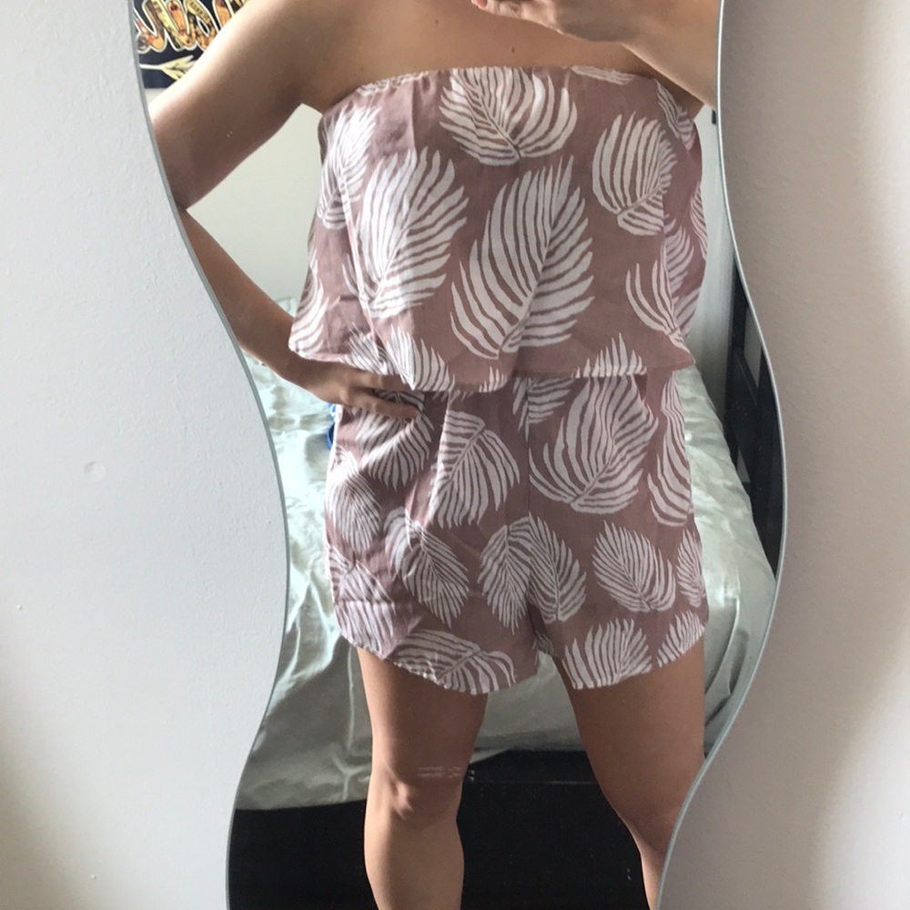 Pink Palms Romper
